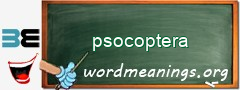 WordMeaning blackboard for psocoptera